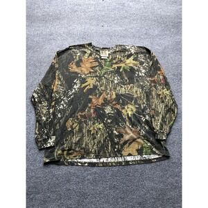 Russell Outdoors Shirt Mens 2XL Camo Long Sleeve Brown Hunting Tee Crewneck